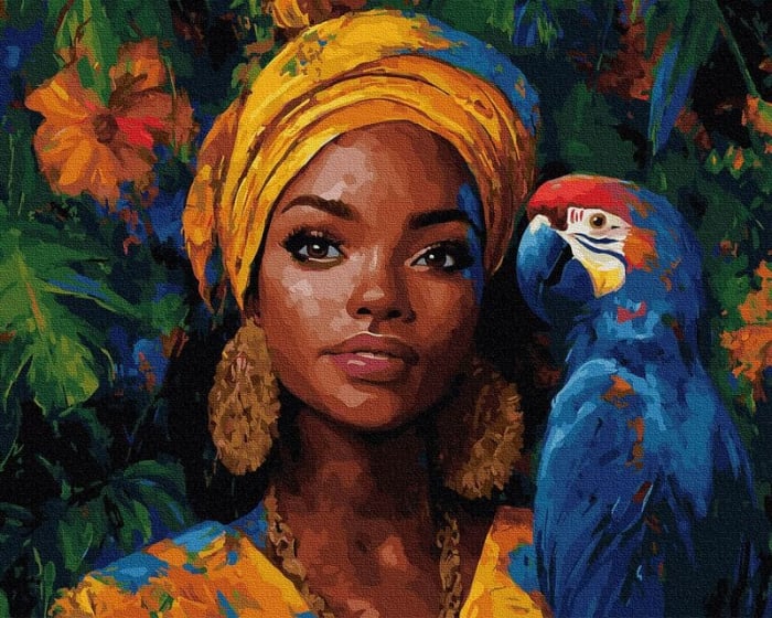 Set pictura pe numere, cu sasiu, Melodie tropicala , 40x50 cm [1]