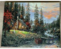 Set pictura pe numere, cu sasiu, In munti, 40x50 cm [2]