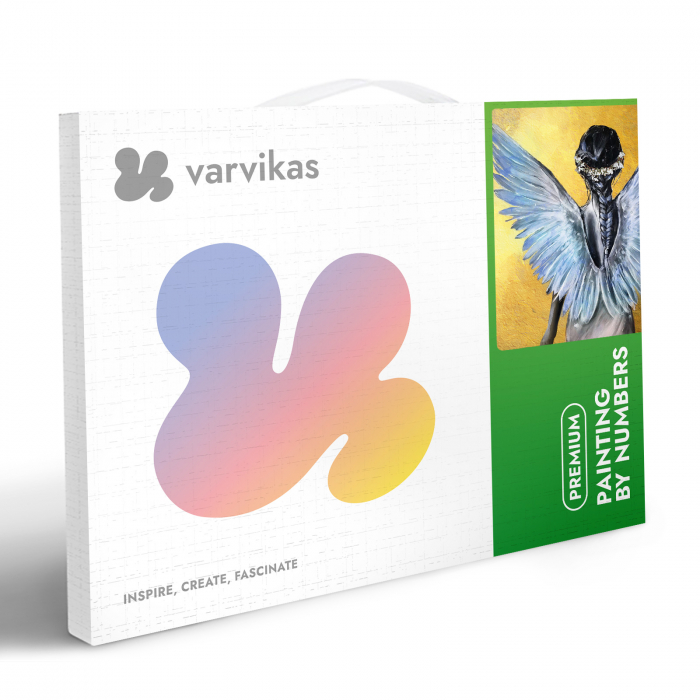 Set pictura pe numere, cu sasiu, Ingerul pazitor, 30x40 cm [5]