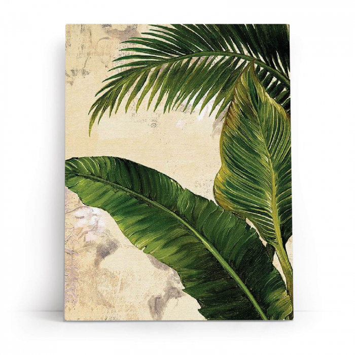 Set pictura pe numere, cu sasiu, Frunze tropicale, 30x40 cm [2]