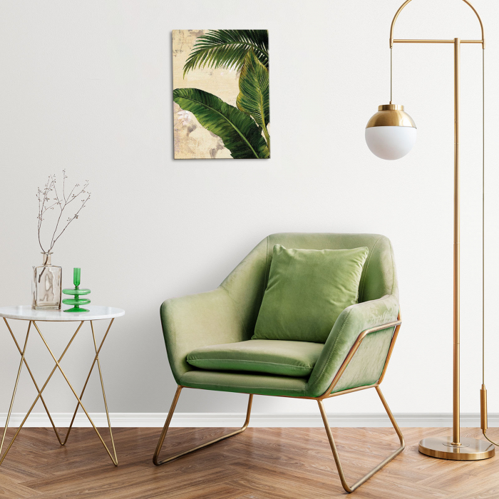 Set pictura pe numere, cu sasiu, Frunze tropicale, 30x40 cm [3]