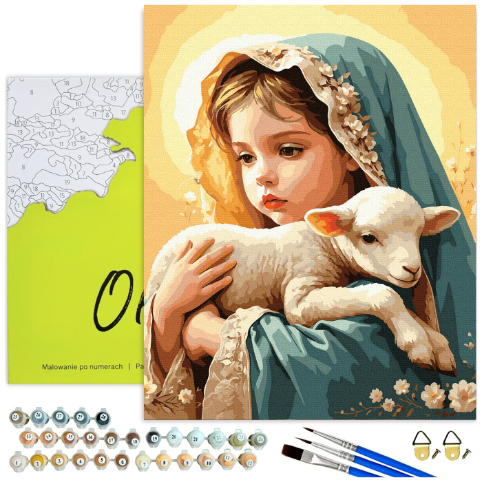 Set pictura pe numere, cu sasiu, Inocenta 40x50 cm [2]