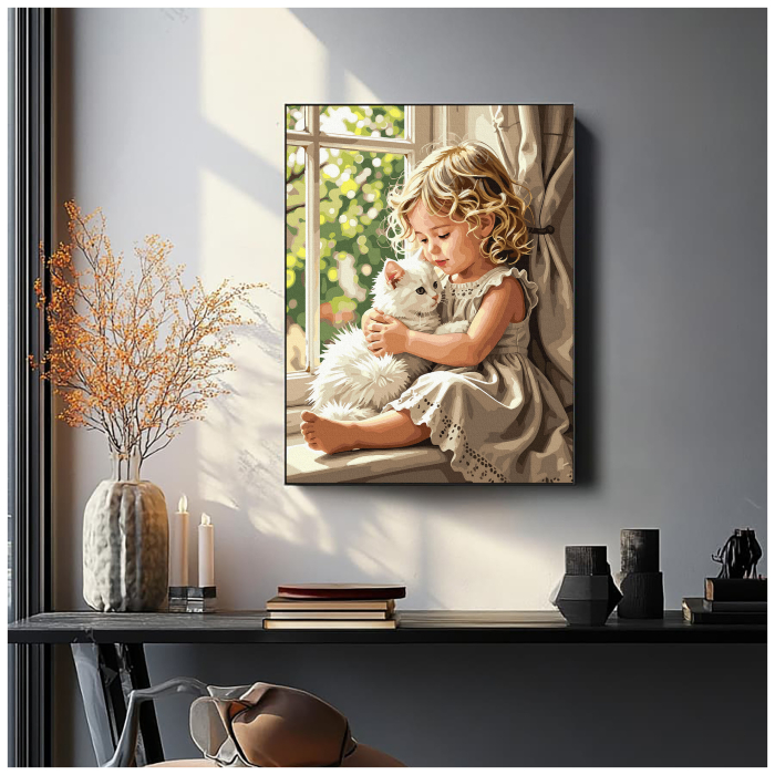 Set pictura pe numere, cu sasiu, Iubire pura, 40x50 cm [3]