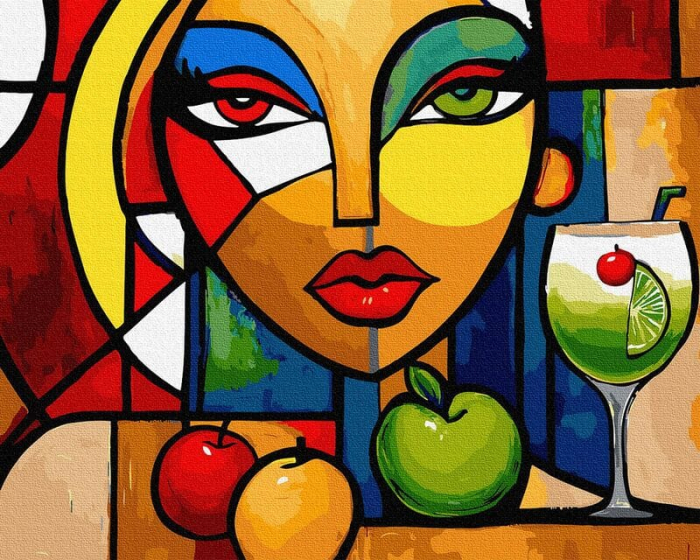 Set pictura pe numere, cu sasiu, Puzzle exotic, 40x50 cm [1]