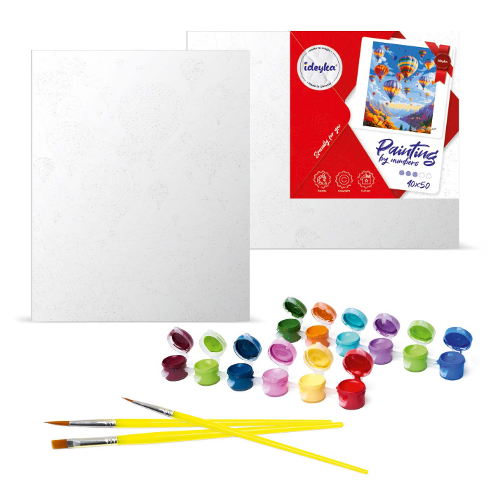 Set pictura pe numere, cu sasiu, Palarie de flori, 40x50 cm [2]