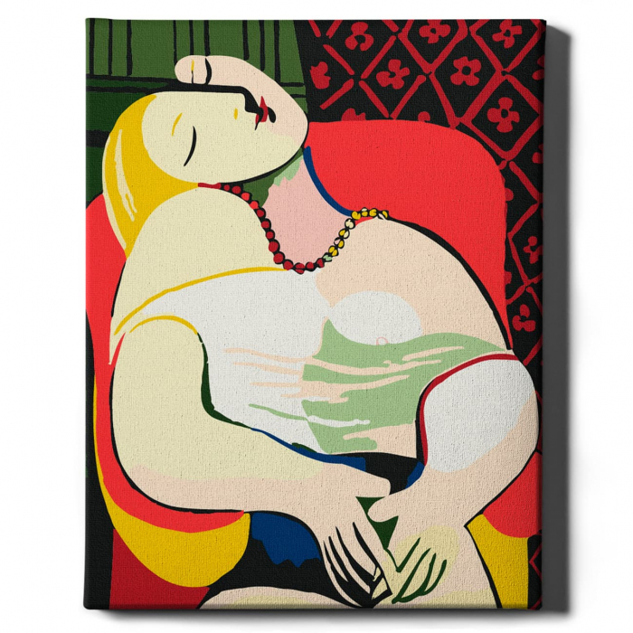 Set pictura pe numere, cu sasiu, Visul - Picasso, 40x50 cm [2]
