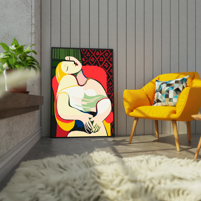 Set pictura pe numere, cu sasiu, Visul - Picasso, 40x50 cm [4]