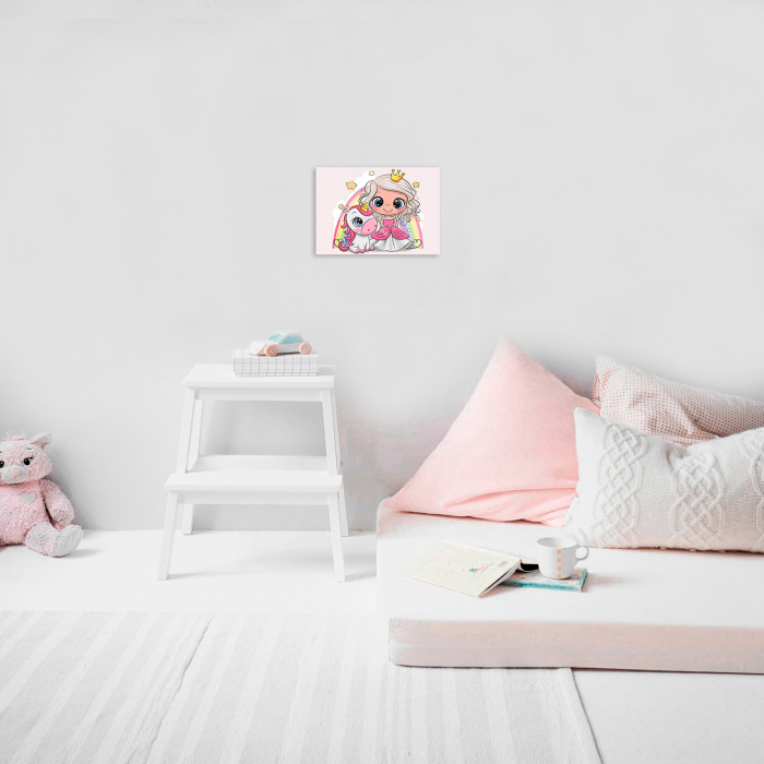 Pictura pe numere, cu sasiu, Little princess, 20x30 cm [3]