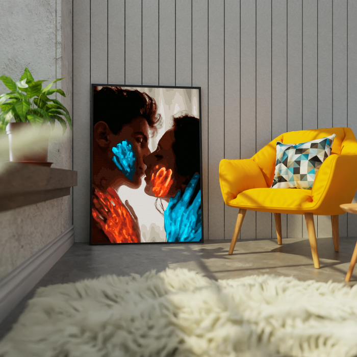 Set pictura pe numere, cu sasiu, Atingerea ta, 40x50 cm [4]