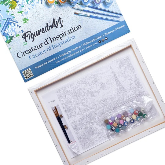 Set pictura pe numere, cu sasiu, Fluture si nectar, 40x50 cm [9]
