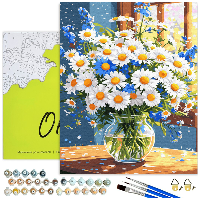 Set pictura pe numere, cu sasiu, Margarete, 40x50 cm [3]