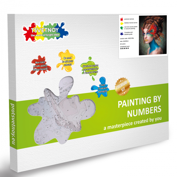 Pictura pe Numere, cu sasiu, Masquerade, 40x50 [7]