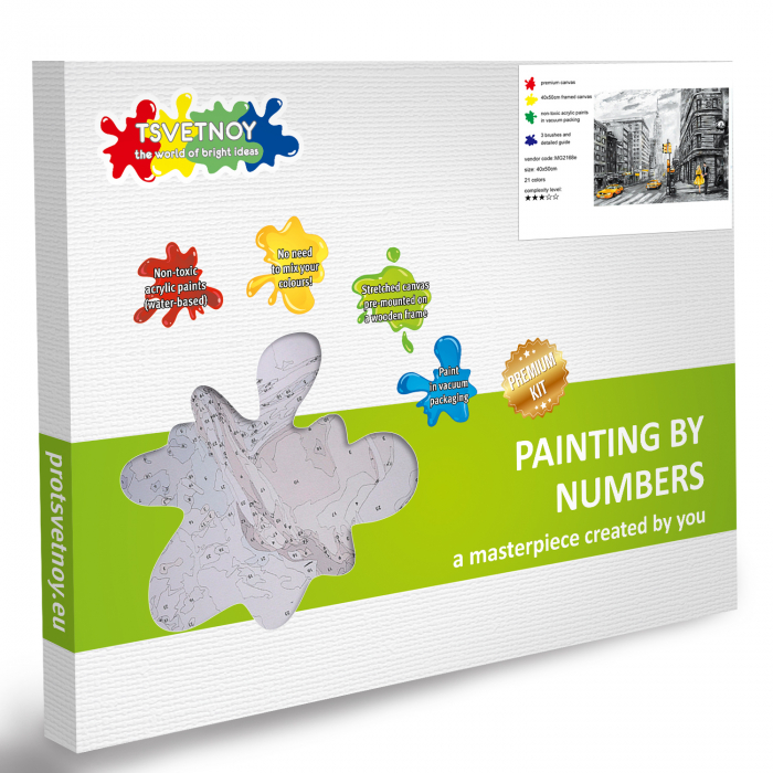 Pictura pe Numere, cu sasiu, Metropola, 40x50 cm [7]