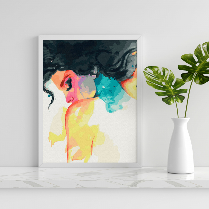 Set pictura pe numere, cu sasiu, Portret pastel, 40x50 cm [4]