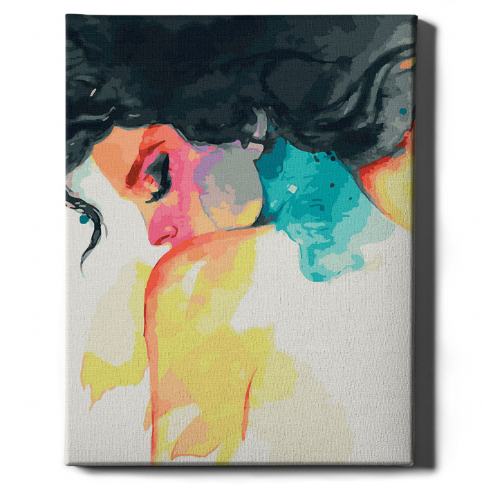 Set pictura pe numere, cu sasiu, Portret pastel, 40x50 cm [2]