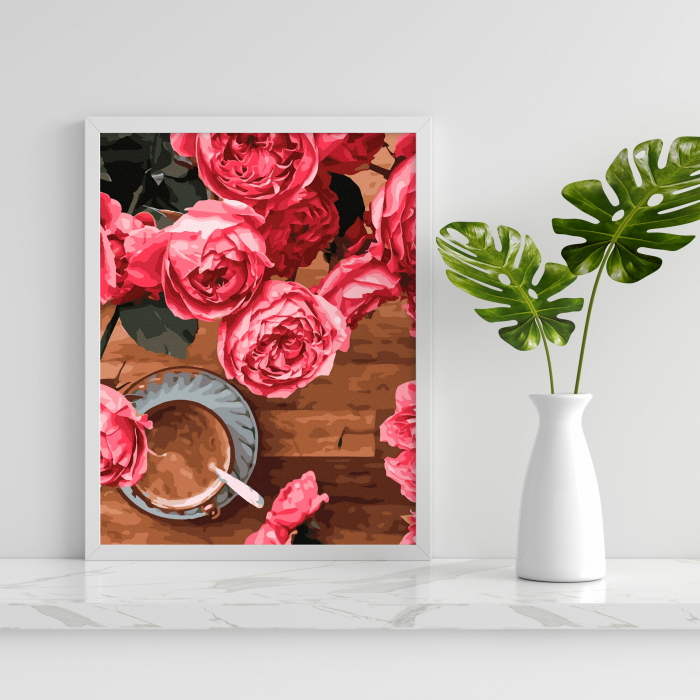 Set pictura pe numere, cu sasiu, Un moment pentru mine, 40x50 cm [4]