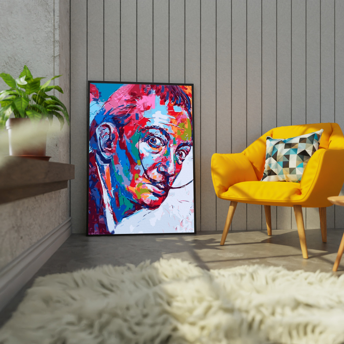Set pictura pe numere, cu sasiu, Salvador Dali - Jos Coufreur, 40x50 cm [4]