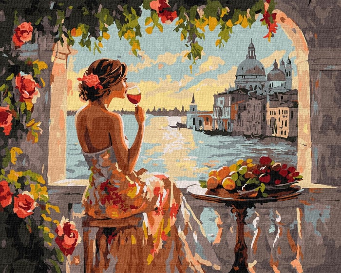 Set pictura pe numere, cu sasiu, Vise de vara, 40x50 cm [1]