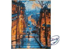 Set pictura pe numere, cu sasiu, Oras noaptea, 40x50 cm [2]