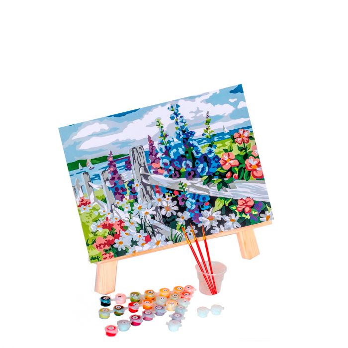 Set pictura pe numere, cu sasiu, Marginea satului [2]