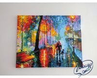 Set pictura pe numere, cu sasiu, Plimbare in ploaie, 40x50 cm [2]