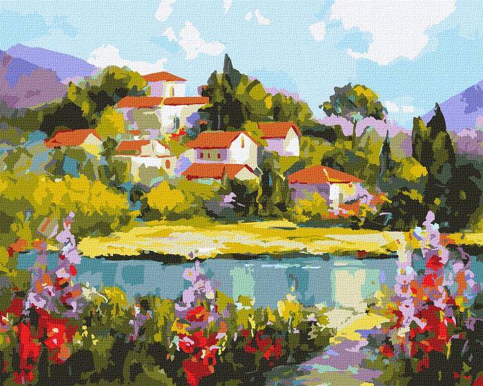 Set pictura pe numere, cu sasiu, Golf linistit, 40x50 cm [1]