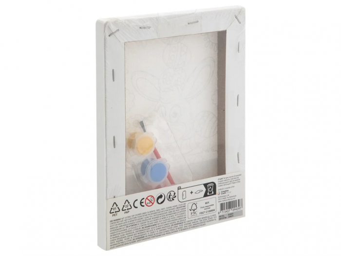 Set pictura pe numere, cu sasiu, pentru copii, Iepuras de Pasti, 15x20 cm [2]