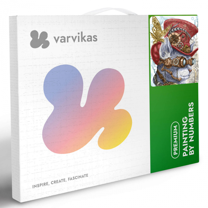 Set pictura pe numere, cu sasiu, Pisica supra-realista, 40x50 cm [4]