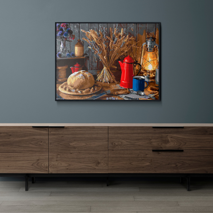 Set pictura pe numere, cu sasiu, Belsug si bunatate, 40x50 cm [4]