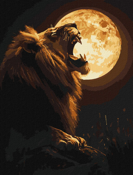 Set pictura pe numere, cu sasiu, Pradator nocturn, 30x40 cm [1]