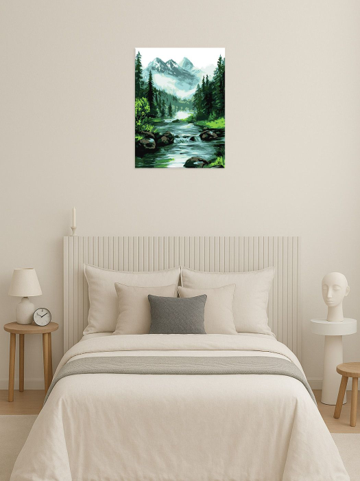 Set pictura pe numere, cu sasiu, Sursa misterioasa, 30x40 cm [2]