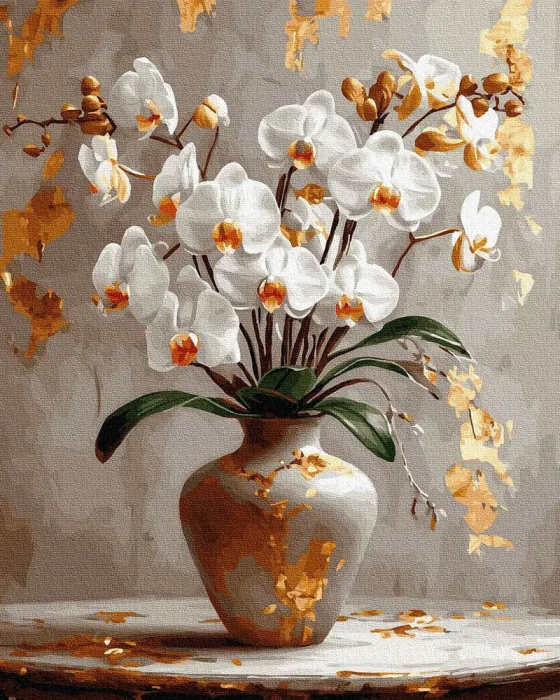 Set pictura pe numere, cu sasiu, Melodie florala, 40x50 cm [1]