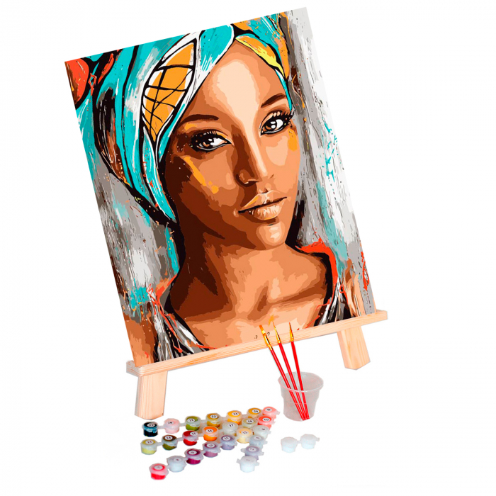Set pictura pe numere, cu sasiu, Portret Oriental [2]