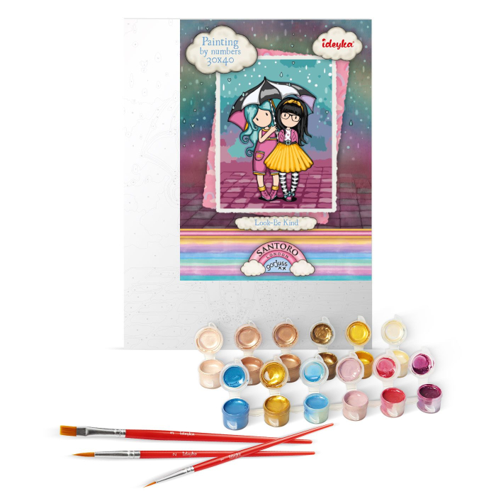 Set pictura pe numere, cu sasiu, Fii bun - colectia Santoro, 30x40 cm [2]