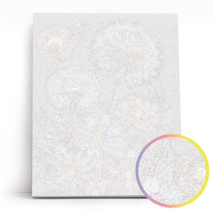 Set pictura pe numere, cu sasiu, Constelatie de petale, 40x50 cm [3]