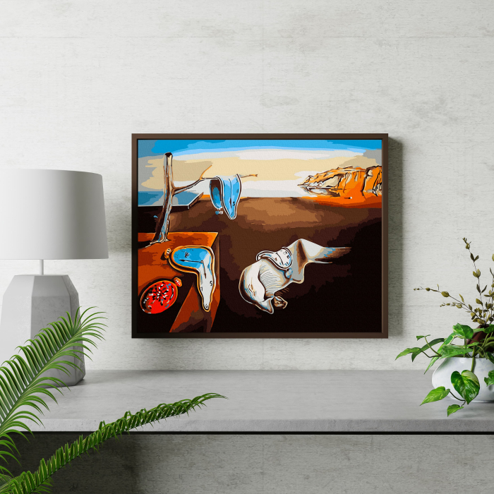 Set pictura pe numere, cu sasiu, Persistenta memoriei - Salvador Dali, 40x50 cm [3]
