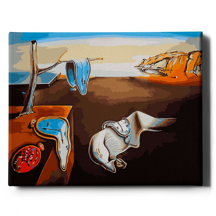 Set pictura pe numere, cu sasiu, Persistenta memoriei - Salvador Dali, 40x50 cm [2]