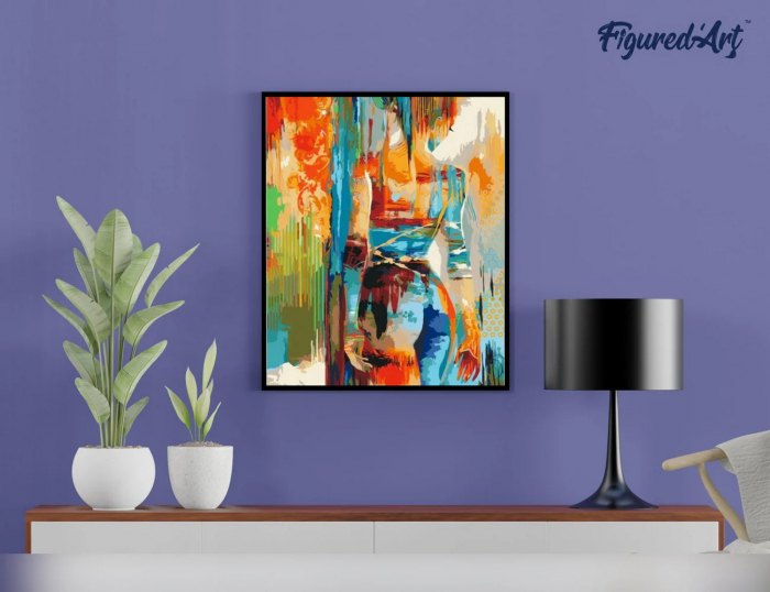 Set pictura pe numere, cu sasiu, Frumusete in culori, 40x50 cm [4]