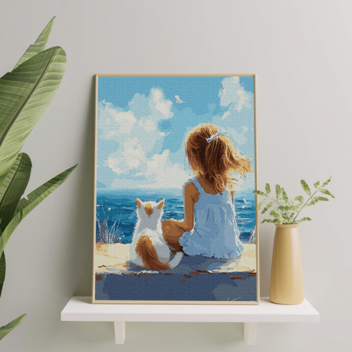 Set pictura pe numere, cu sasiu, Moment suspendat in timp, 40x50 cm [3]