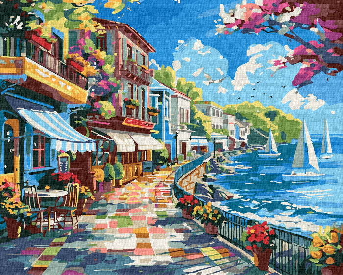 Set pictura pe numere, cu sasiu, Promenada, 40x50 cm [1]