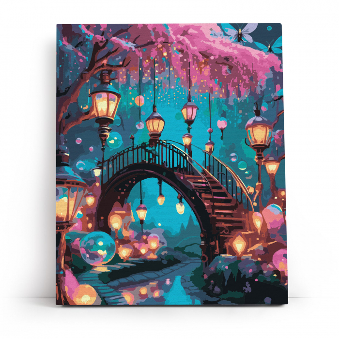 Set pictura pe numere, cu sasiu, Aleea fermecata, 40x50 cm [2]