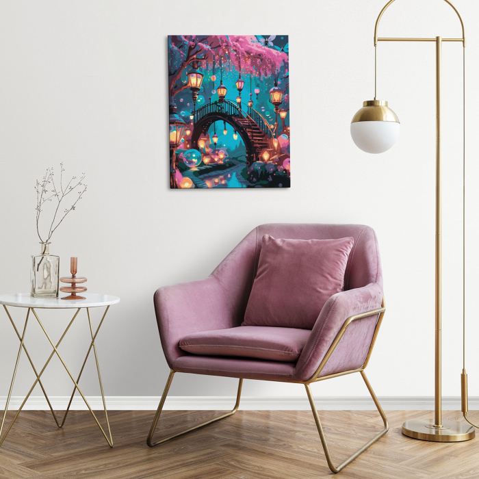 Set pictura pe numere, cu sasiu, Aleea fermecata, 40x50 cm [5]