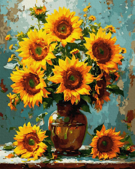 Set pictura pe numere, cu sasiu, Raze de vara, 40x50 cm [1]