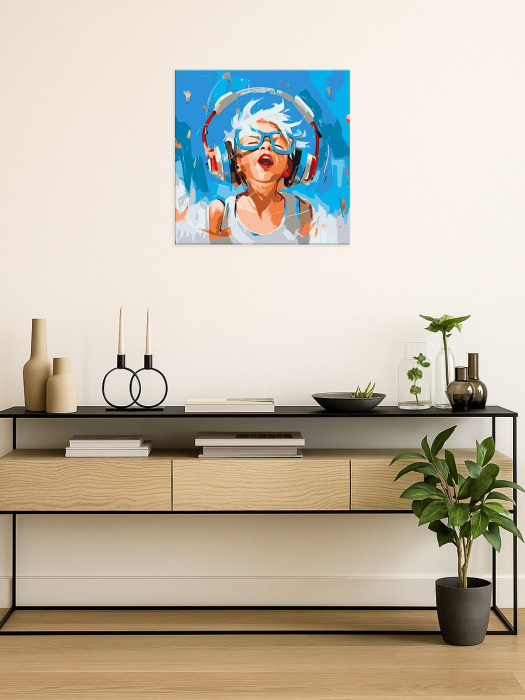 Set pictura pe numere, cu sasiu, Ritmul verii lui, 50x50 cm [2]