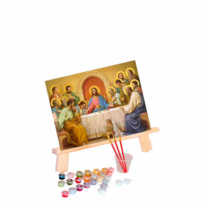 Set pictura pe numere, cu sasiu, Cina cea de taina [3]