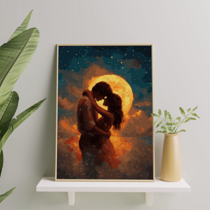 Set pictura pe numere, cu sasiu, Sub clar de luna, 40x50 cm [3]
