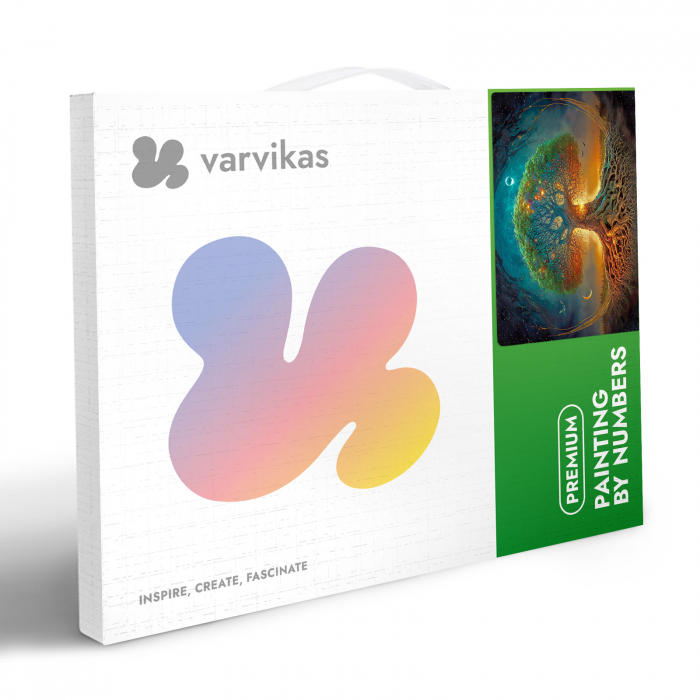 Set pictura pe numere, cu sasiu, Radacini cosmice, 40x50 cm [6]