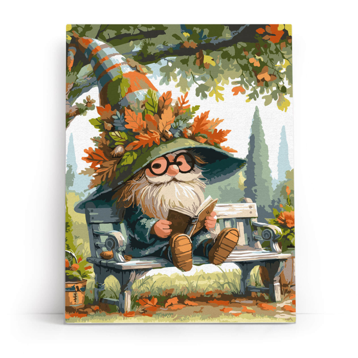 Set pictura pe numere, cu sasiu, Poveste din padure, 30x40 cm [2]