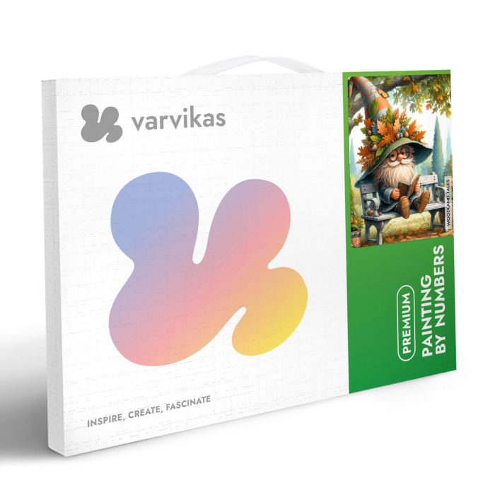 Set pictura pe numere, cu sasiu, Poveste din padure, 30x40 cm [4]