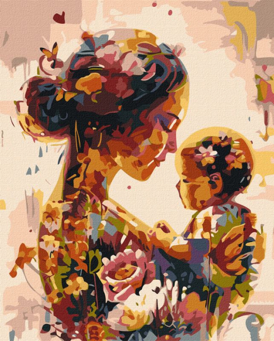 Set pictura pe numere, cu sasiu, Inflorirea feminitatii, 40x50 cm [1]